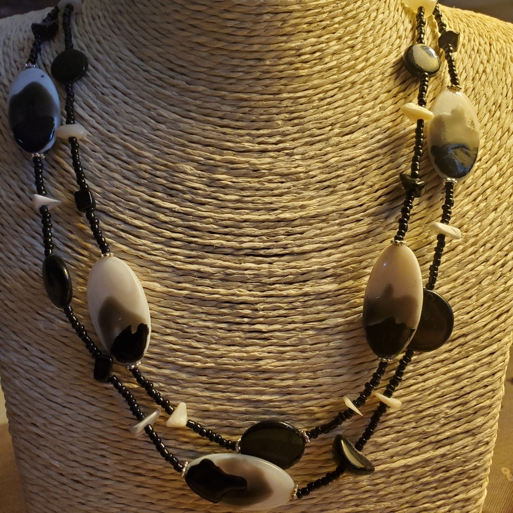 Pretty Black and White Necklace.